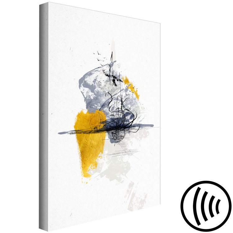 Canvas Print Birds over Water (1-piece) Vertical - landscape abstraction with birds 131683 additionalImage 6