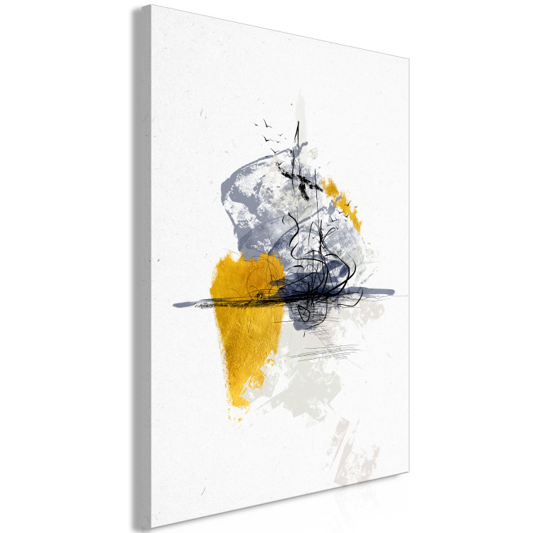 Canvas Print Birds over Water (1-piece) Vertical - landscape abstraction with birds 131683 additionalImage 2