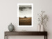 Poster Mountain Retreat - field landscape with a small cottage against white clouds 131783 additionalThumb 5