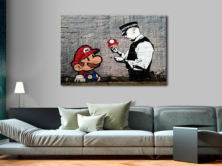 Canvas Mario and Cop by Banksy 132483 additionalImage 3