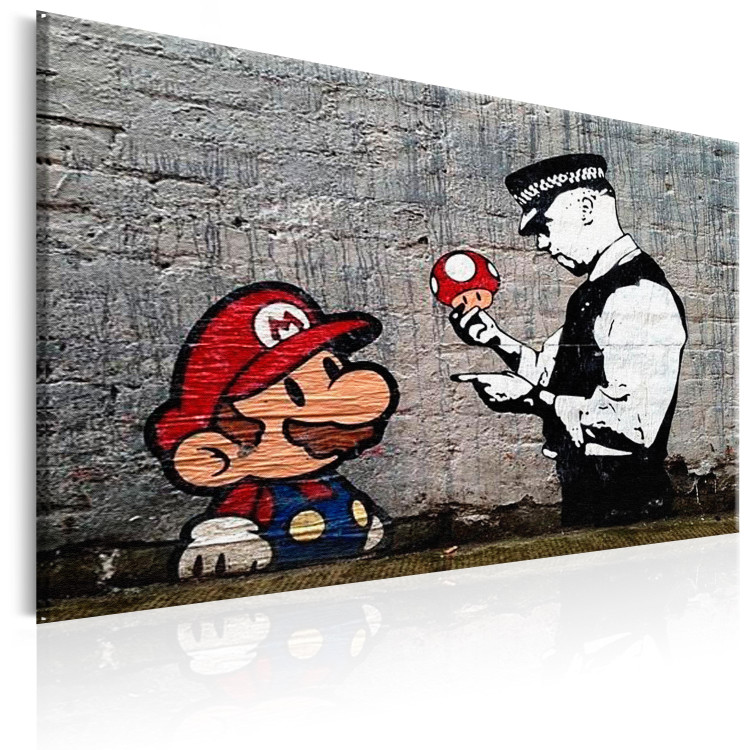 Canvas Mario and Cop by Banksy 132483 additionalImage 2