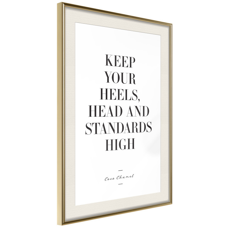 Poster High Heels - English quotes in the form of a citation on a white background 134183 additionalImage 3
