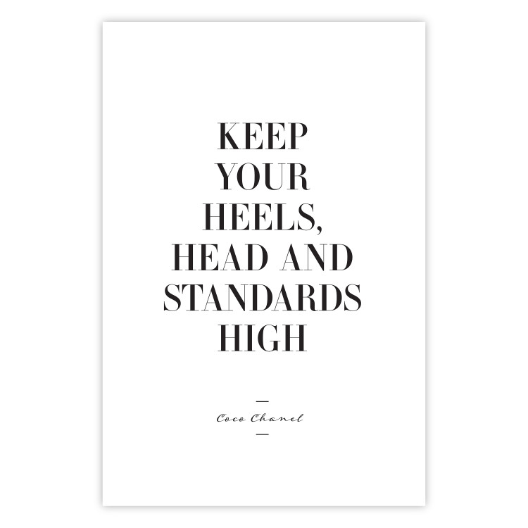 Poster High Heels - English quotes in the form of a citation on a white background 134183 additionalImage 25