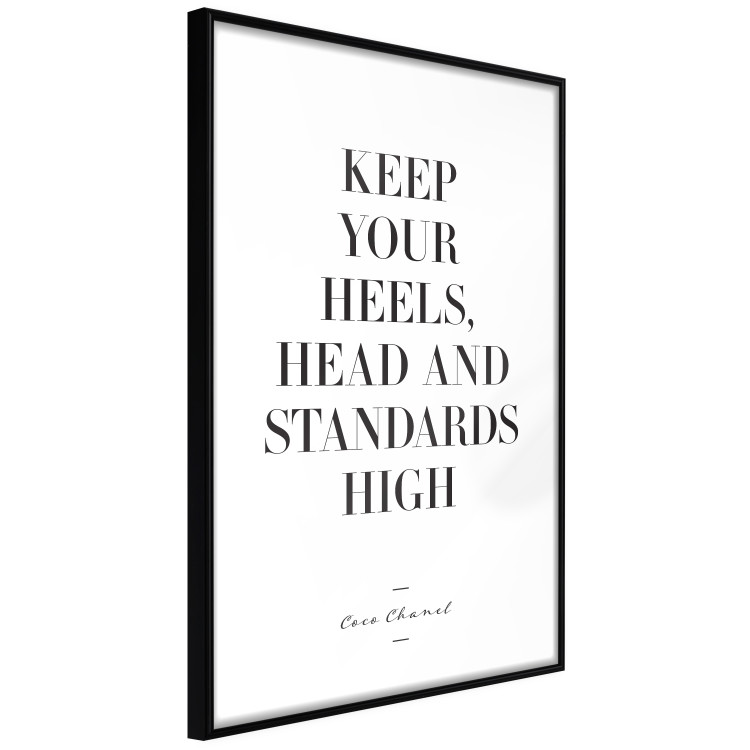 Poster High Heels - English quotes in the form of a citation on a white background 134183 additionalImage 11