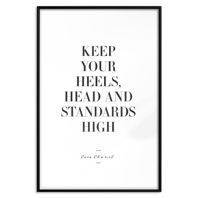 Poster High Heels - English quotes in the form of a citation on a white background 134183 additionalImage 17