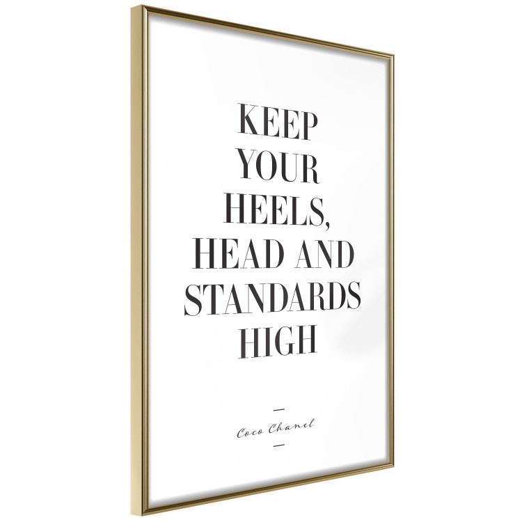Poster High Heels - English quotes in the form of a citation on a white background 134183 additionalImage 12