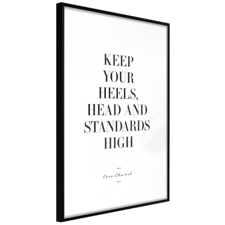 Poster High Heels - English quotes in the form of a citation on a white background 134183 additionalImage 8