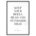 Poster High Heels - English quotes in the form of a citation on a white background 134183 additionalThumb 16