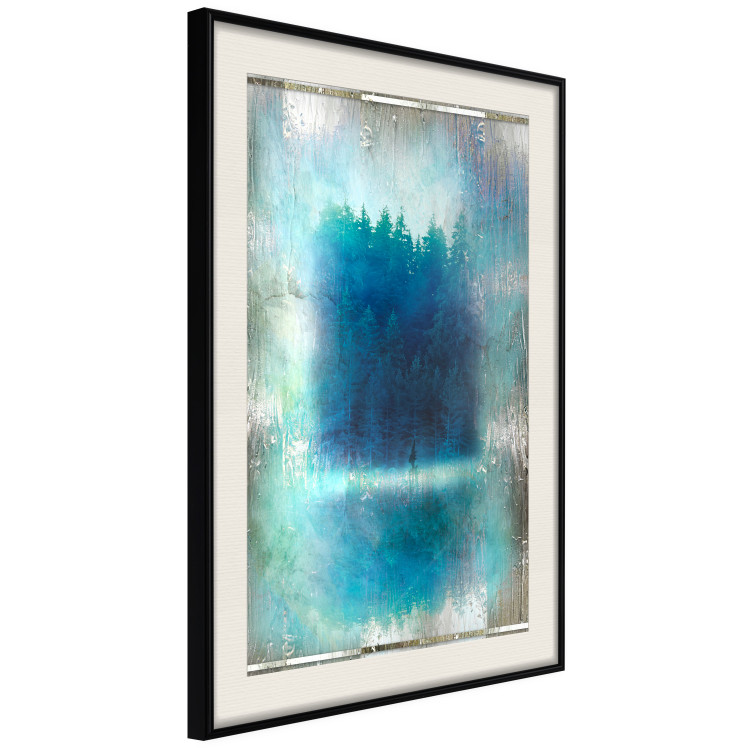 Poster Blue Paradise - abstract forest composition in blue texture 134583 additionalImage 3
