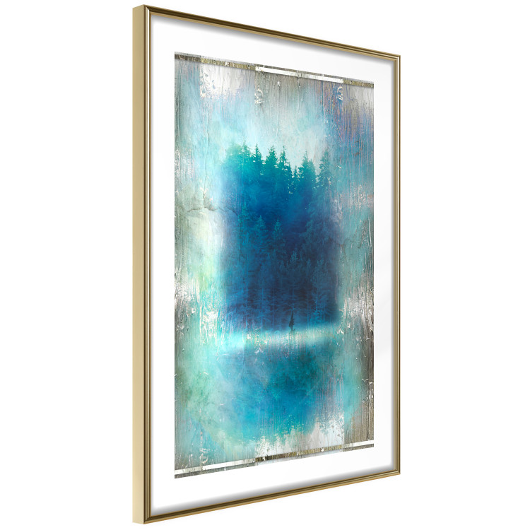 Poster Blue Paradise - abstract forest composition in blue texture 134583 additionalImage 10