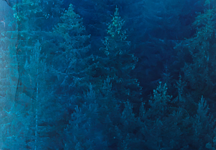 Poster Blue Paradise - abstract forest composition in blue texture 134583 additionalImage 2