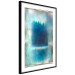 Poster Blue Paradise - abstract forest composition in blue texture 134583 additionalThumb 9