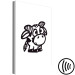 Canvas Art Print Little heifer - image of a young, happy cow, black and white 135183 additionalThumb 6