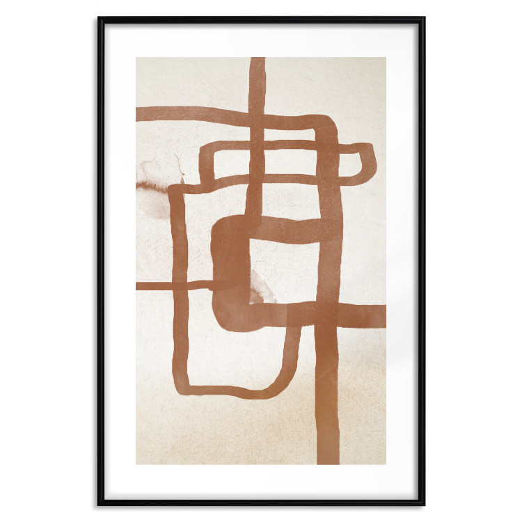 Wall Poster Road to the East - artistic brown pattern in an abstract motif 135583 additionalImage 3