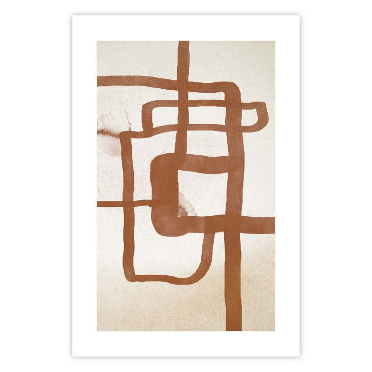 Wall Poster Road to the East - artistic brown pattern in an abstract motif 135583 additionalImage 4
