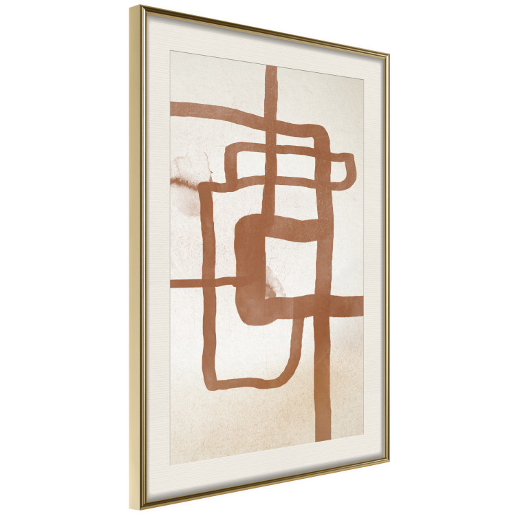 Wall Poster Road to the East - artistic brown pattern in an abstract motif 135583 additionalImage 20