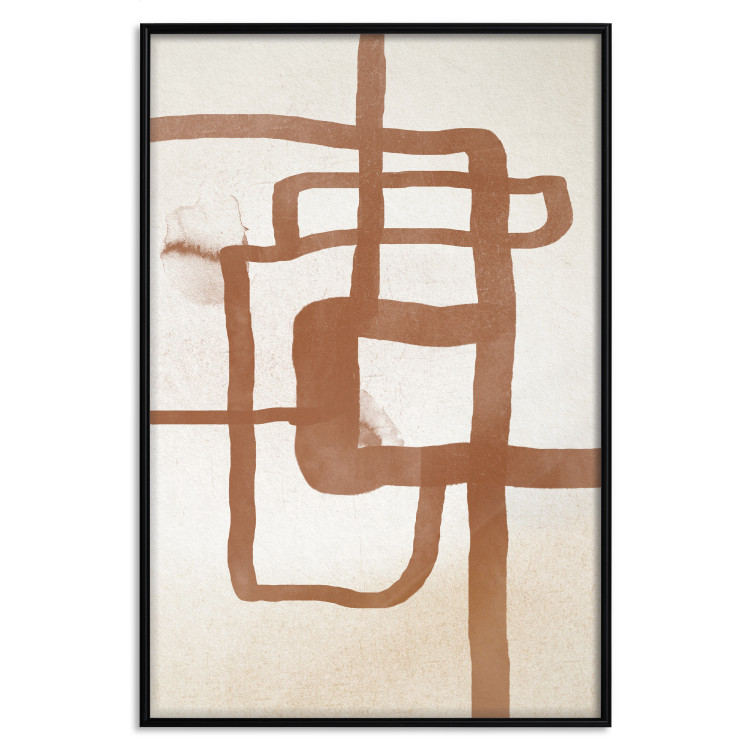 Wall Poster Road to the East - artistic brown pattern in an abstract motif 135583 additionalImage 5
