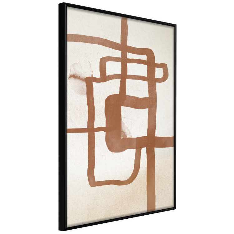 Wall Poster Road to the East - artistic brown pattern in an abstract motif 135583 additionalImage 14
