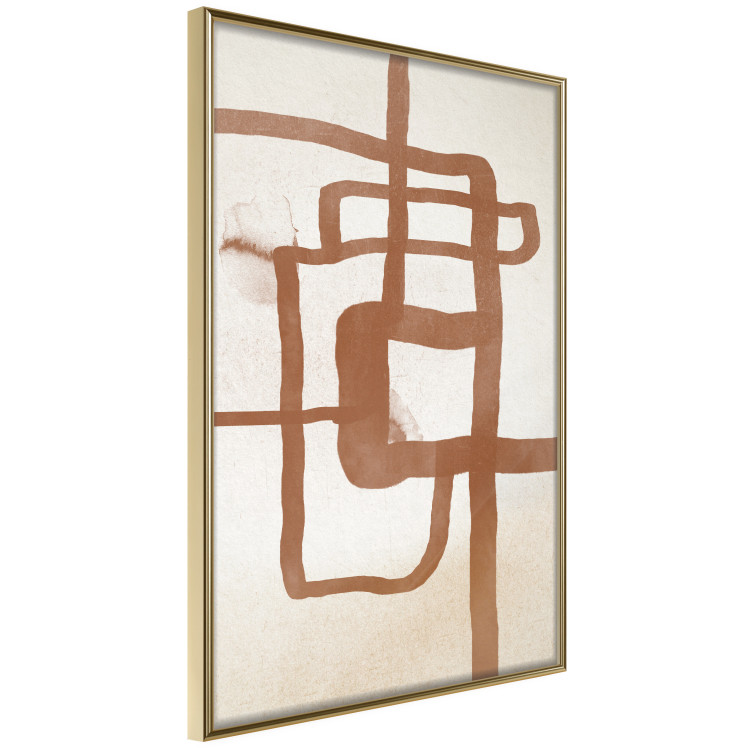 Wall Poster Road to the East - artistic brown pattern in an abstract motif 135583 additionalImage 12