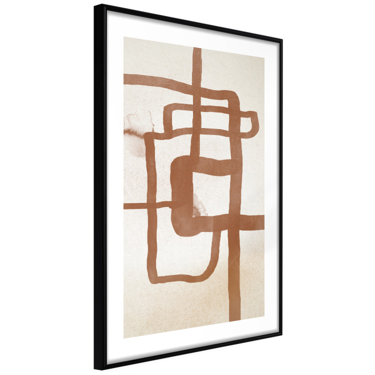 Wall Poster Road to the East - artistic brown pattern in an abstract motif 135583 additionalImage 13