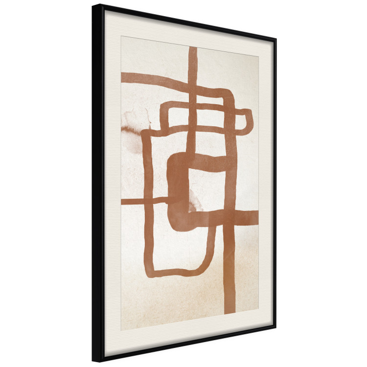 Wall Poster Road to the East - artistic brown pattern in an abstract motif 135583 additionalImage 19