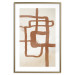 Wall Poster Road to the East - artistic brown pattern in an abstract motif 135583 additionalThumb 25