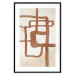 Wall Poster Road to the East - artistic brown pattern in an abstract motif 135583 additionalThumb 3