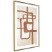 Wall Poster Road to the East - artistic brown pattern in an abstract motif 135583 additionalThumb 12