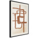 Wall Poster Road to the East - artistic brown pattern in an abstract motif 135583 additionalThumb 19