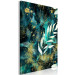 Canvas Art Print Starry Nature (1-piece) Vertical - abstract blue leaves 135983 additionalThumb 2