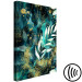 Canvas Art Print Starry Nature (1-piece) Vertical - abstract blue leaves 135983 additionalThumb 6