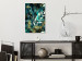 Canvas Art Print Starry Nature (1-piece) Vertical - abstract blue leaves 135983 additionalThumb 3