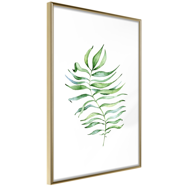 Poster Dancing Leaf - watercolor composition with green leaves on white 136383 additionalImage 20