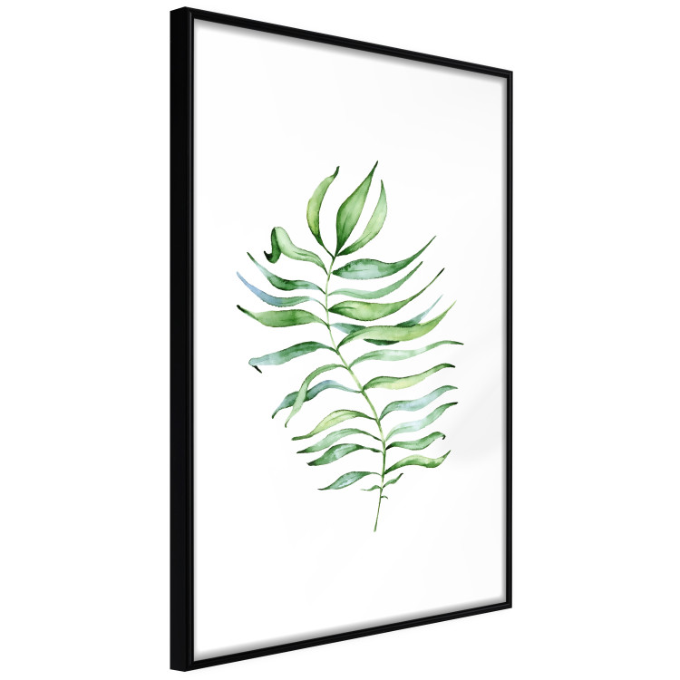 Poster Dancing Leaf - watercolor composition with green leaves on white 136383 additionalImage 15