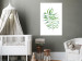 Poster Dancing Leaf - watercolor composition with green leaves on white 136383 additionalThumb 8