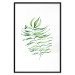 Poster Dancing Leaf - watercolor composition with green leaves on white 136383 additionalThumb 5