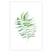 Poster Dancing Leaf - watercolor composition with green leaves on white 136383 additionalThumb 6