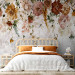 Wall Mural Vintage plant composition - landscape of colourful hanging flowers 137883 additionalThumb 2