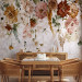 Wall Mural Vintage plant composition - landscape of colourful hanging flowers 137883 additionalThumb 6