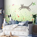 Wall Mural Cat mischief - cats in a meadow with butterflies among grass and poppies for a room 142683 additionalThumb 5