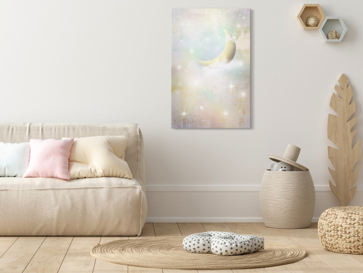 Canvas Night of Colors (1-piece) Vertical - starry composition for children 143483 additionalImage 3