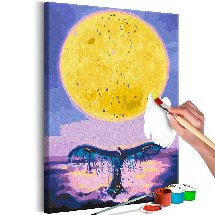 Paint by number Moon and the Underwater Creature - Sea Landscape With a Whale 144083 additionalImage 3
