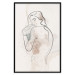 Poster Ashamed Lady - Linear Representation of a Female Figure 146183 additionalThumb 23