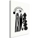 Canvas Art Print Abstract Composition - Black and White Arches and Plant Forms 149883 additionalThumb 2