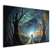 Large canvas print A Walk Among the Stars - A Figure Walking Towards the Horizon in the Middle of the Night [Large Format] 151083 additionalThumb 3