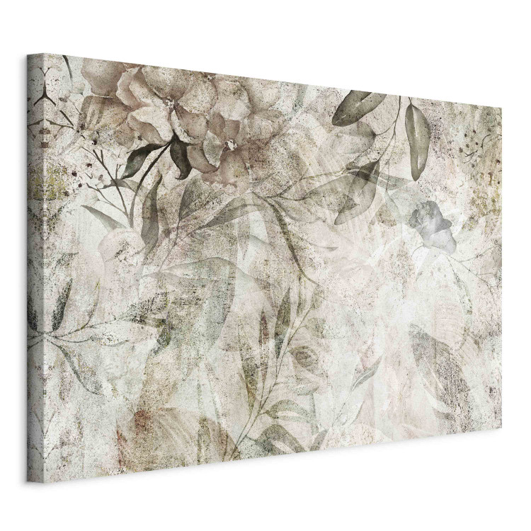 Large canvas print Beautiful Background - A Flower Motif on an Old Surface in Patina Colors [Large Format] 151183 additionalImage 3