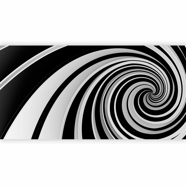 Wall Mural 3D Illusion - black and white abstract vortex creating an illusion of space 59783 additionalImage 5