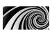 Wall Mural 3D Illusion - black and white abstract vortex creating an illusion of space 59783 additionalThumb 1
