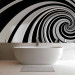 Wall Mural 3D Illusion - black and white abstract vortex creating an illusion of space 59783 additionalThumb 8