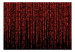 Wall Mural Red digital rain - matrix movie theme of numbers on black background 90183 additionalThumb 1